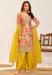 Picture of Ideal Chiffon Golden Straight Cut Salwar Kameez