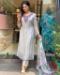 Picture of Gorgeous Chiffon Off White Readymade Salwar Kameez