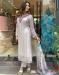 Picture of Gorgeous Chiffon Off White Readymade Salwar Kameez