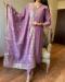 Picture of Chiffon Light Steel Blue Readymade Salwar Kameez