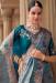 Picture of Excellent Silk & Organza Dark Grey Saree