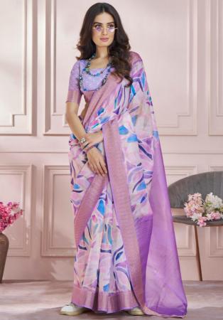 Picture of Superb Silk Plum Saree