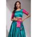 Picture of Statuesque Silk Turquoise Lehenga Choli