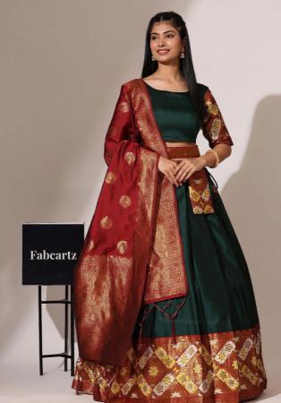 Picture of Amazing Silk Sea Green Lehenga Choli