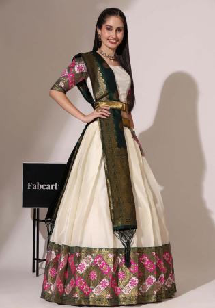 Picture of Pretty Silk Linen Lehenga Choli