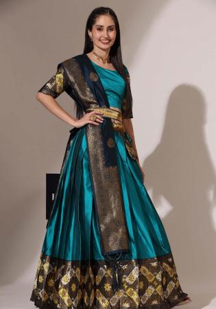 Picture of Pretty Silk Light Sea Green Lehenga Choli