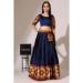 Picture of Resplendent Silk Navy Blue Lehenga Choli