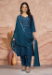 Picture of Resplendent Cotton Midnight Blue Readymade Salwar Kameez