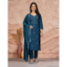 Picture of Resplendent Cotton Midnight Blue Readymade Salwar Kameez