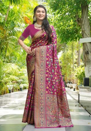 Picture of Marvelous Satin & Silk Rosy Brown Saree