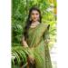 Picture of Superb Satin & Silk Dark Olive Green Saree