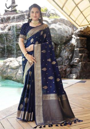 Picture of Alluring Satin & Silk Dark Slate Grey Saree