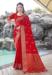 Picture of Statuesque Satin & Silk Fire Brick Saree