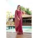 Picture of Marvelous Satin & Silk Indian Red Saree