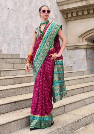 Picture of Radiant Silk Maroon Saree