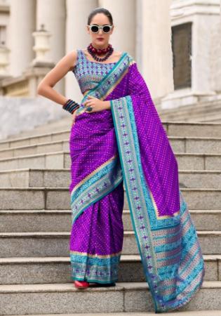 Picture of Comely Silk Blue Saree