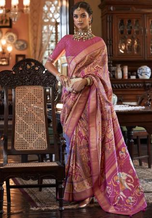 Picture of Graceful Silk Rosy Brown Saree