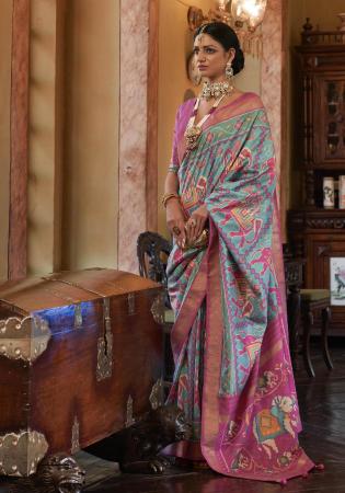 Picture of Exquisite Silk Indian Red Saree