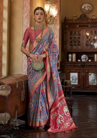 Picture of Bewitching Silk Slate Grey Saree