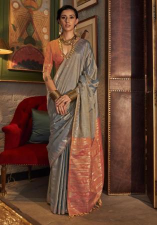 Picture of Stunning Silk Dim Gray Saree