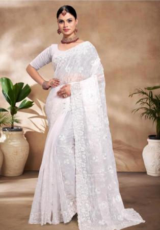 Picture of Grand Silk White Saree