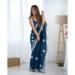 Picture of Charming Georgette Midnight Blue Saree