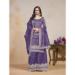 Picture of Wonderful Chiffon Purple Straight Cut Salwar Kameez