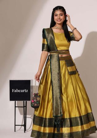 Picture of Amazing Silk Golden Rod Lehenga Choli