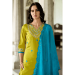 Picture of Exquisite Silk Golden Rod Readymade Salwar Kameez