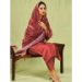 Picture of Ravishing Silk Indian Red Readymade Salwar Kameez