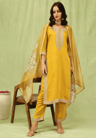 Picture of Taking Silk Golden Rod Readymade Salwar Kameez