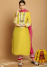 Picture of Grand Chiffon Golden Rod Readymade Salwar Kameez