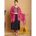 Picture of Chiffon Dark Slate Grey Readymade Salwar Kameez