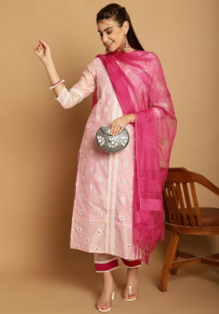 Picture of Fascinating Chiffon Pink Readymade Salwar Kameez