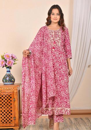 Picture of Rayon & Cotton Light Coral Readymade Salwar Kameez