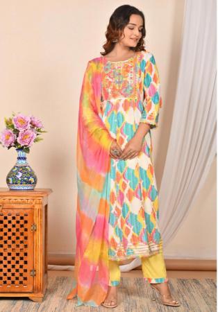 Picture of Rayon & Cotton Wheat Readymade Salwar Kameez