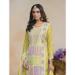 Picture of Organza Burly Wood Straight Cut Salwar Kameez