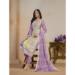 Picture of Charming Organza Plum Straight Cut Salwar Kameez