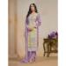 Picture of Charming Organza Plum Straight Cut Salwar Kameez