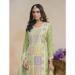 Picture of Organza Dark Khaki Straight Cut Salwar Kameez