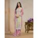 Picture of Organza Dark Salmon Straight Cut Salwar Kameez