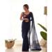 Picture of Amazing Georgette Navy Blue Saree