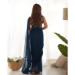 Picture of Amazing Georgette Midnight Blue Saree