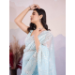 Picture of Bewitching Net Light Steel Blue Saree