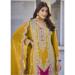 Picture of Chiffon Dark Golden Rod Straight Cut Salwar Kameez