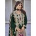 Picture of Chiffon Forest Green Straight Cut Salwar Kameez