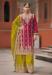 Picture of Bewitching Chiffon Brown Straight Cut Salwar Kameez