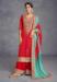 Picture of Chiffon & Silk Crimson Straight Cut Salwar Kameez