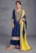 Picture of Chiffon & Silk Midnight Blue Straight Cut Salwar Kameez