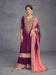 Picture of Chiffon & Silk Saddle Brown Straight Cut Salwar Kameez